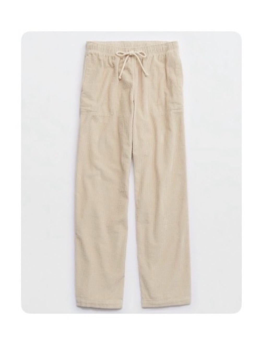 Aerie corduroy low rise Drawstring Pants - Tan